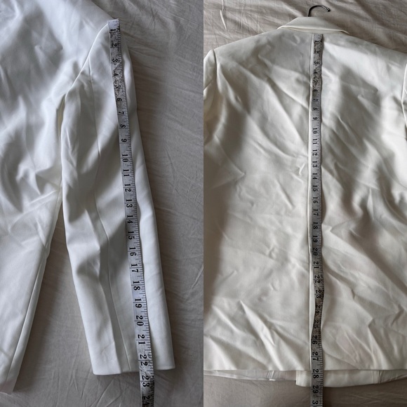NWT ZARA White Double-Breasted Oversized Minimalist Blazer S Blogger Favourite - Picture 12 of 16